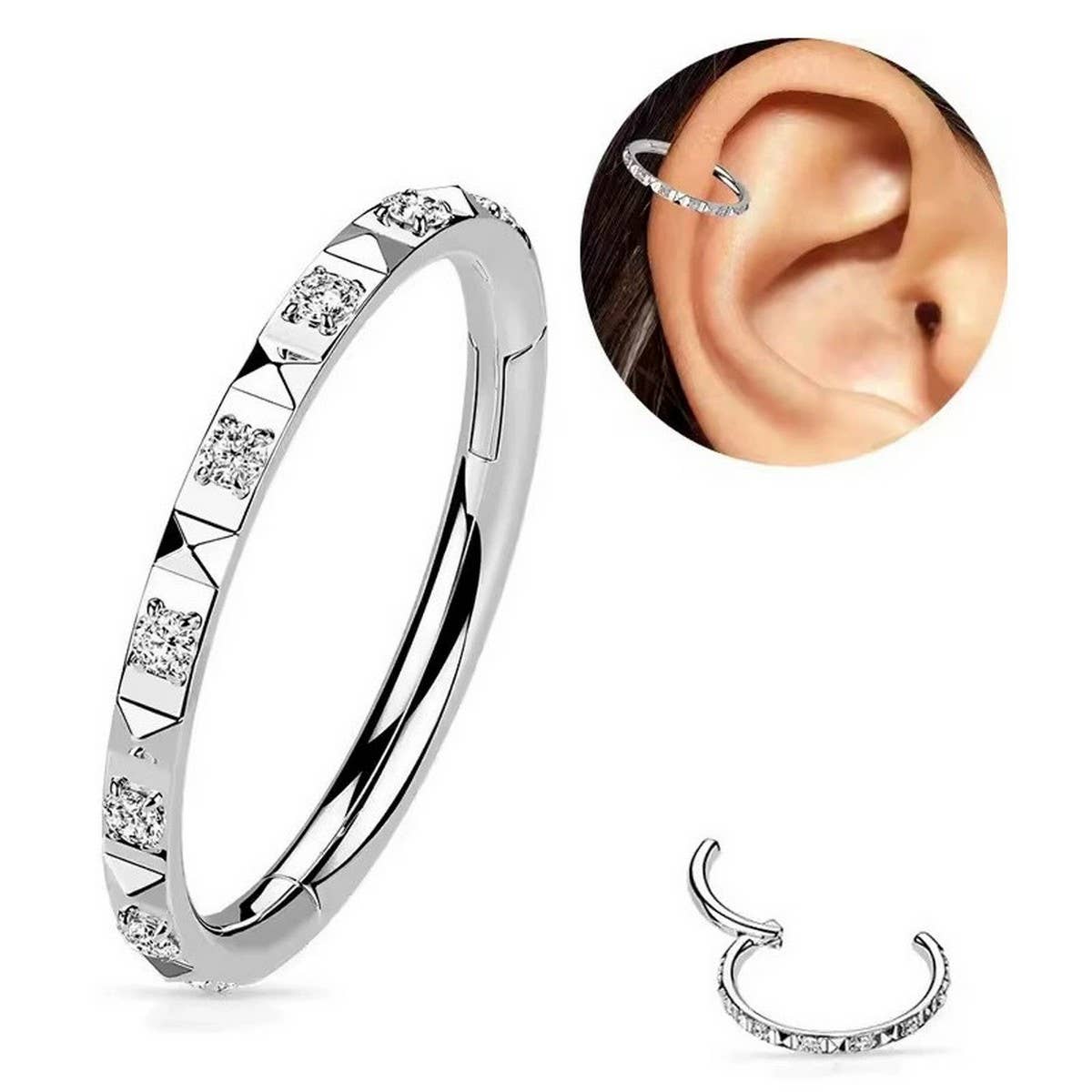 CRYSTAL STUDDED SEPTUM NOSE RING PIERCING_CWMM9509