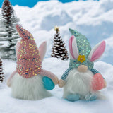 EASTER DECORATION WITH LIGHT SEQUIN HAT DOLL DOLL_CWMM3475