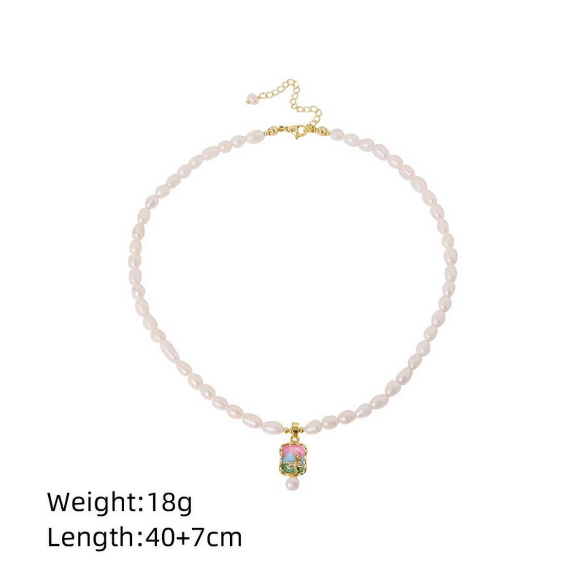 ANCIENT STYLE HIGH GRADE PEARL CLAVICLE NECKLACE_CWAJE3832