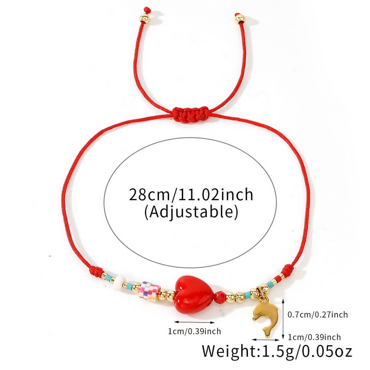 BOHEMIAN COLORFUL HEART STAINLESS STEEL BRACELET_CWMM3879