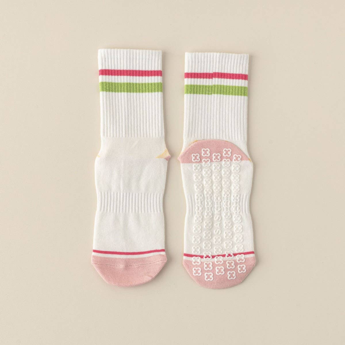 SPORTS NON SLIP COLOR MATCHING YOGA MID TUBE SOCKS_CWMS1359