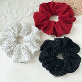 Vintage Polka Dot Large Hair Scrunchie_Cwaha07554