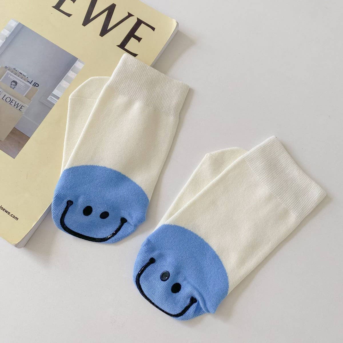 NEW HOT STAMPING SMILEY FACE SOCKS_CWMS0954