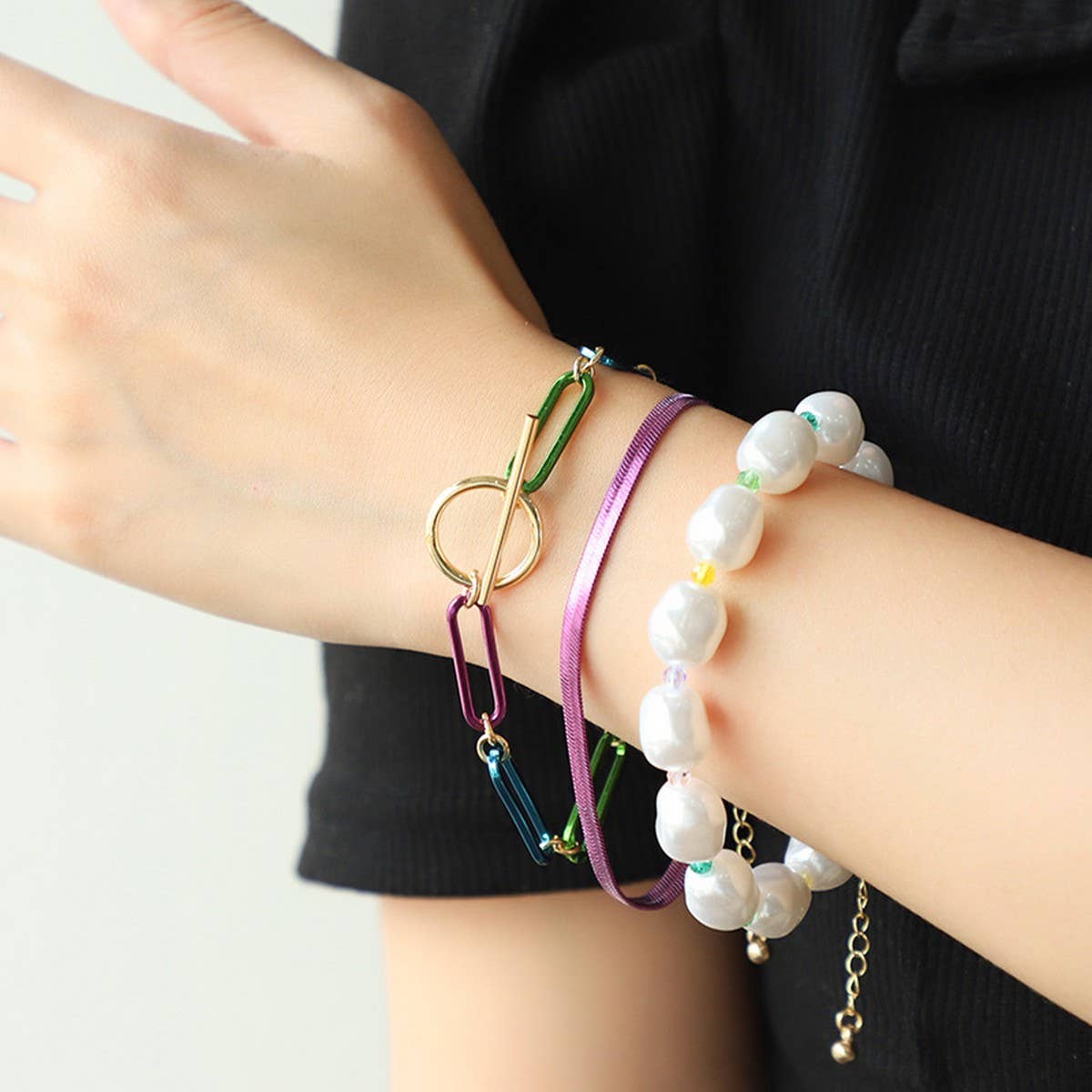 FASHIONABLE TASSEL EARRINGS AND STACKING BRACELETS_CWAJE2932