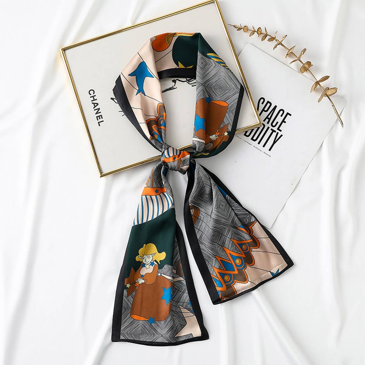 FASHION SATIN SILK SCARF FOR HEAD WRAP NECK SCARVE_CWASC0253