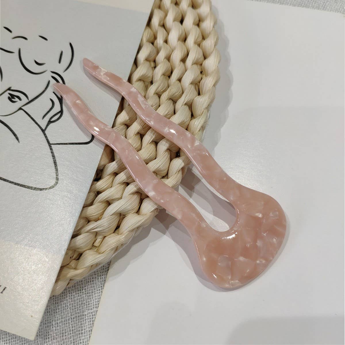 ACETATE SHEET U SHAPED HAIRPIN WAVY HAIRPIN_CWAHA4218