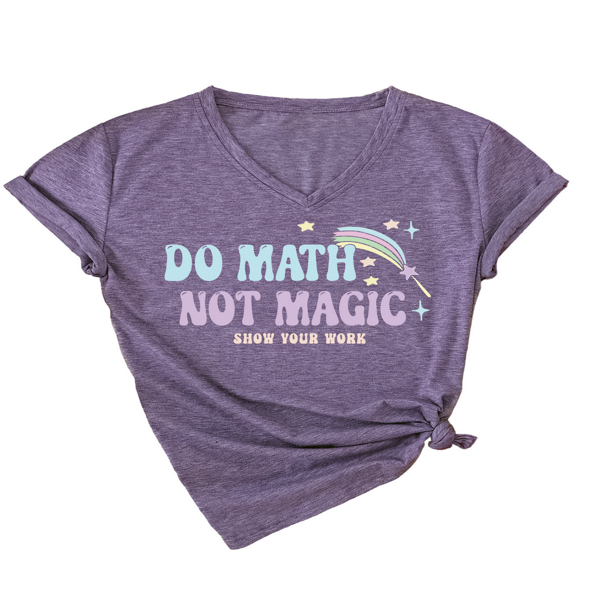 INSPIRATIONAL MATH QUOTE V NECK TEE FOR WOMEN_CWTTS1477