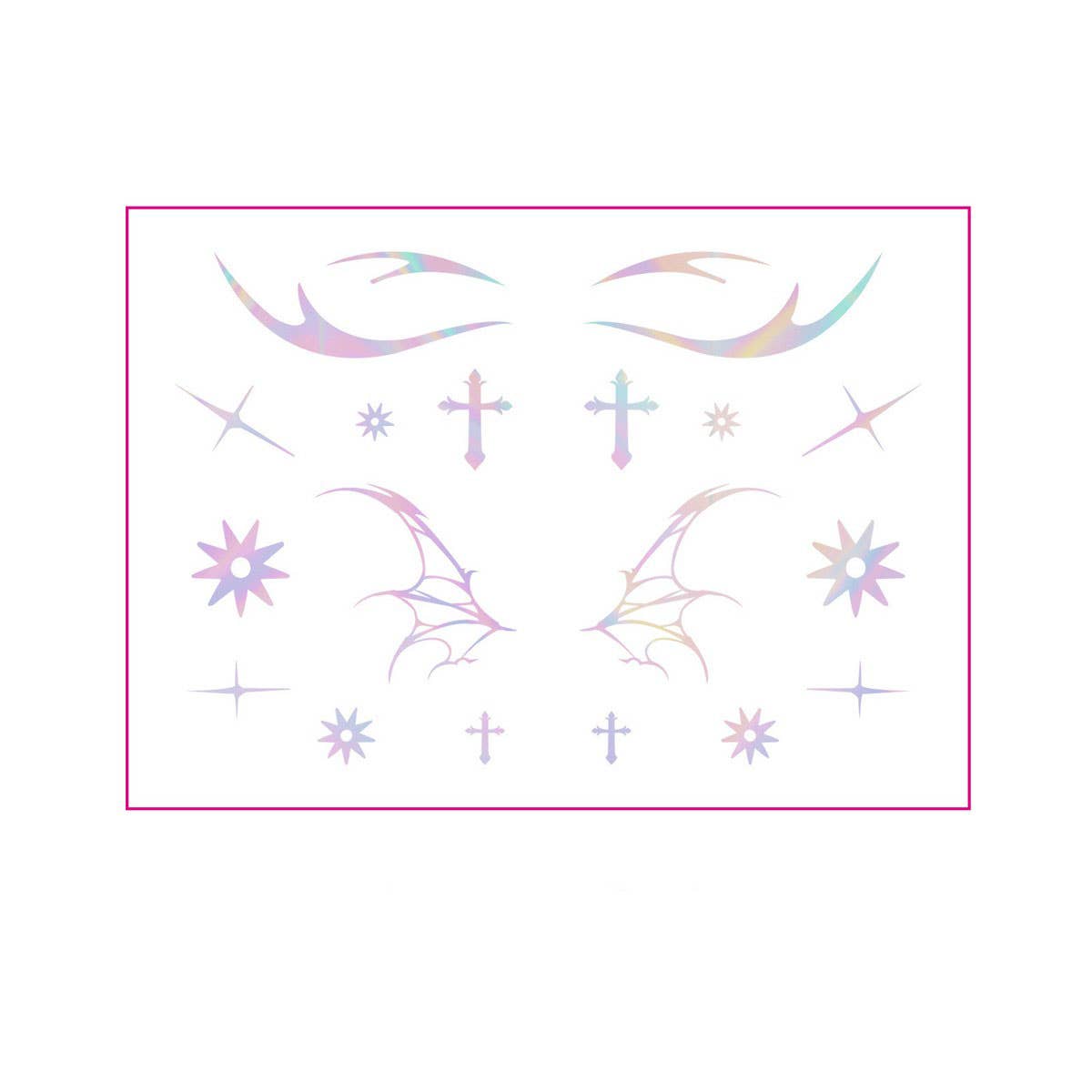 HOLOGRAPHIC EYELINER TATTOOS BUTTERFLY MAKEUP_CWMM8392