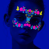 NEON BUTTERFLY GLOW FACE TATTOOS FOR PARTY_CWMM8247