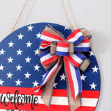 INDEPENDENCE DAY USA FLAG WOODEN DOOR SIGN_CWMM9894