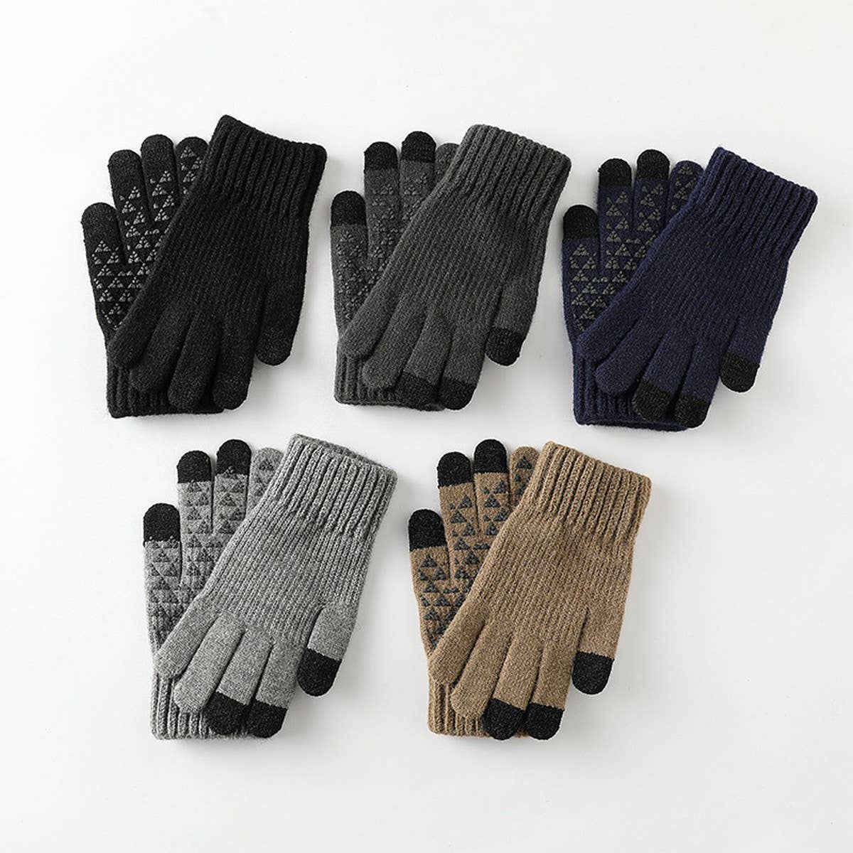 Winter Mens Rubber Touch Screen Gloves_Cwmm1487