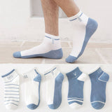 MENS COTTON BREATHABLE STRIPED SPORTS SOCKS_CWMS2034