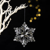 Cwmm10187_Clear Hexagon Snowflake Christmas Ornaments
