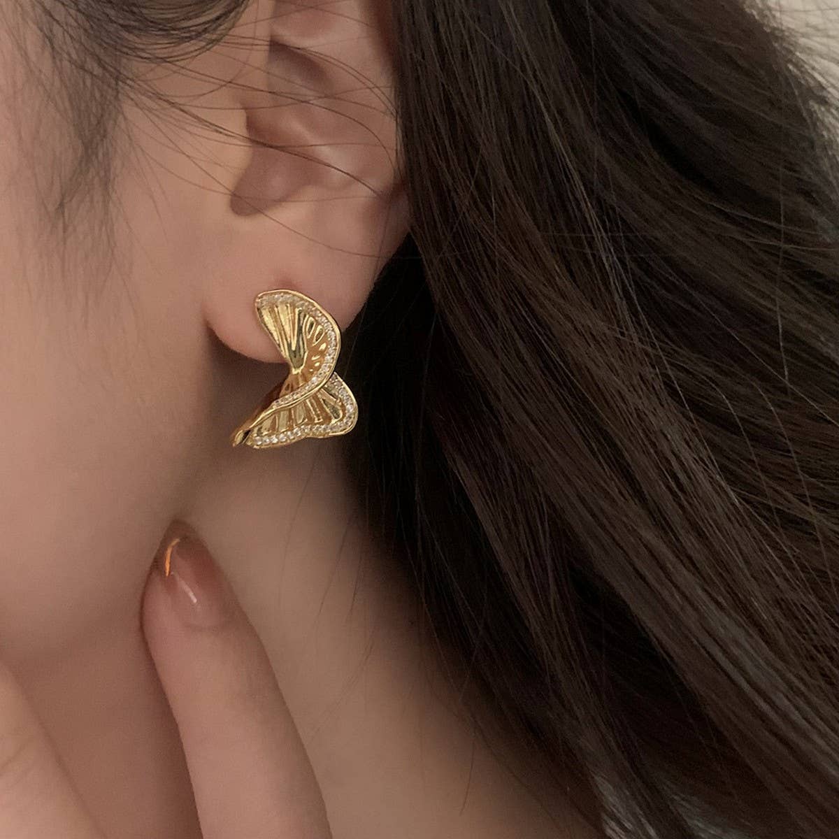 HIGH END MICRO INLAID ZIRCON BUTTERFLY EARRINGS_CWAJE3004