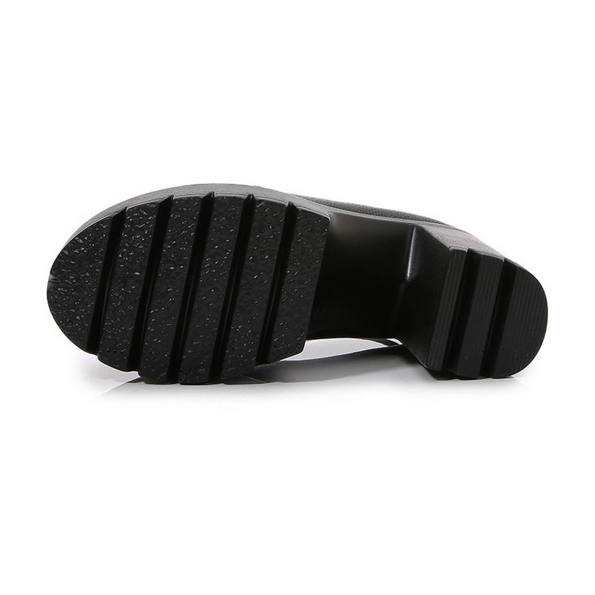 ROUND TOE FLAT BUCKLE PLATFORM HIGH HEELS_CWSHS0648