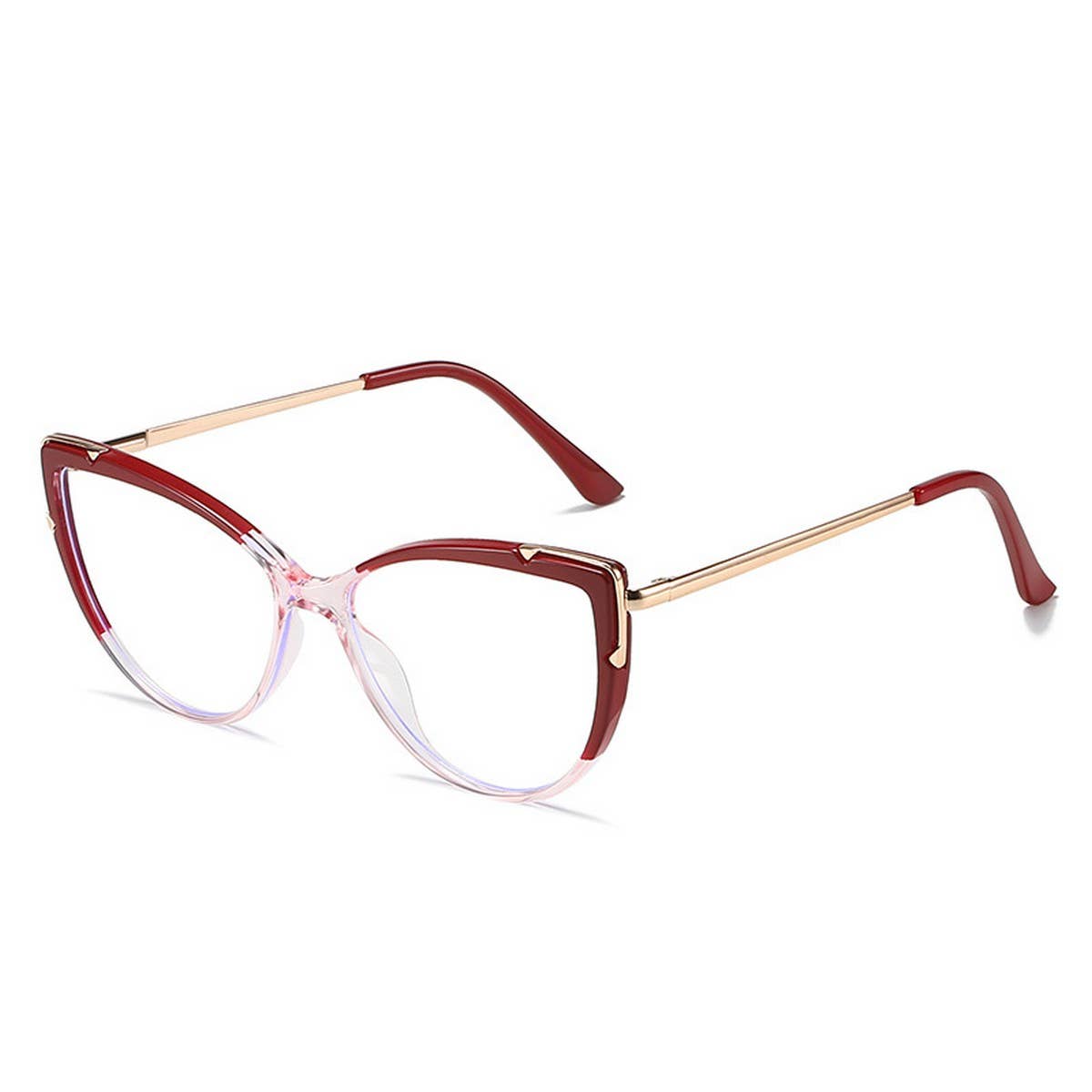 CAT EYE TR FRAME TEMPLES BLUE LIGHT FLAT GLASSES_CWASG0275