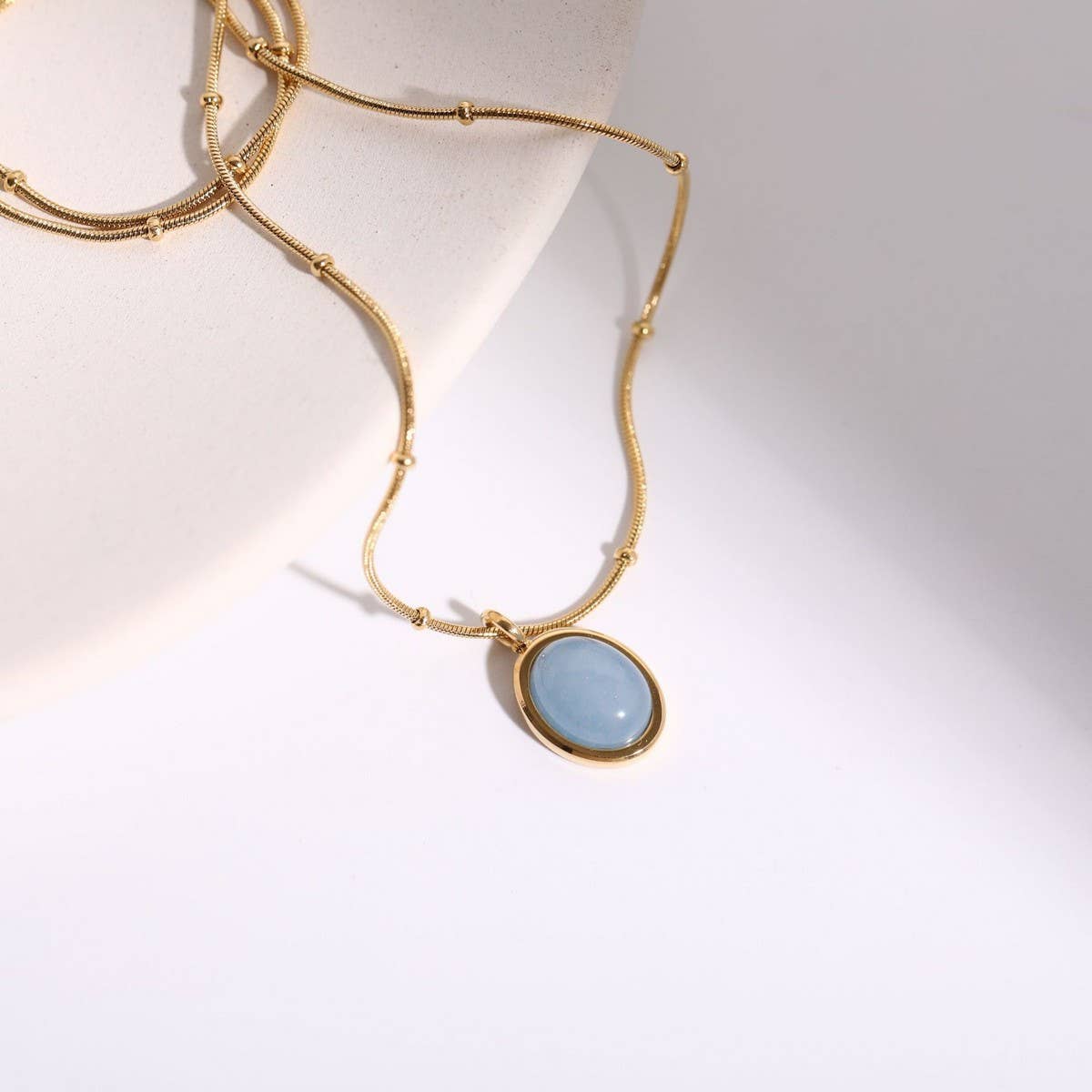OVAL AQUAMARINE NECKLACE_CWAJE1600