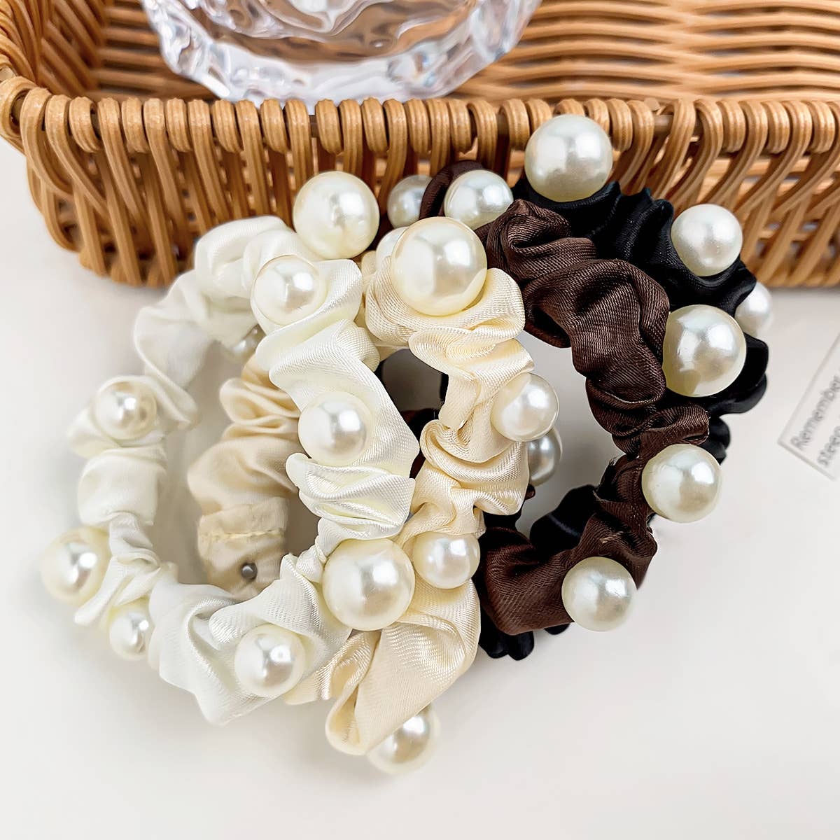 Elegant French Pearl Large Intestine Hair Band