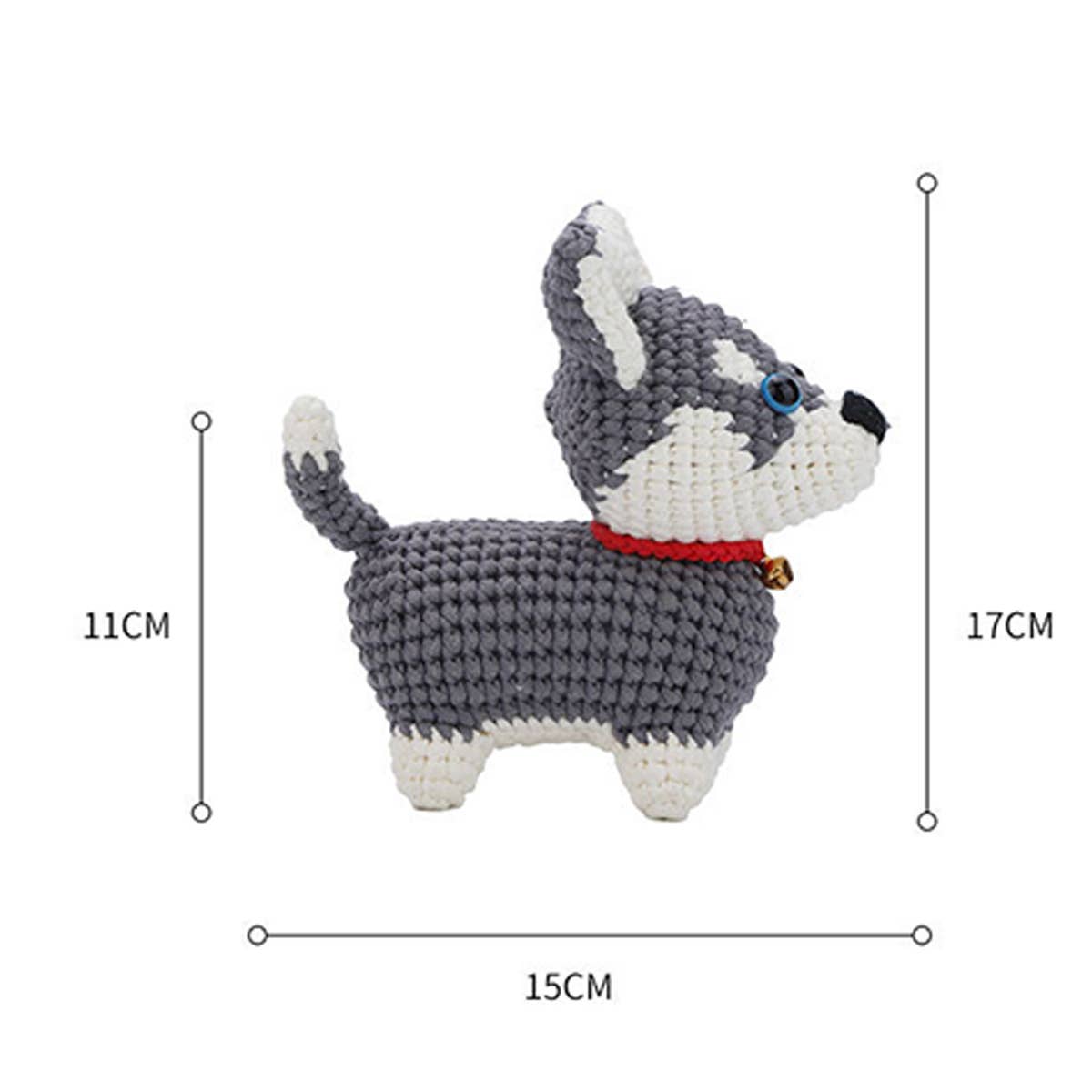 HANDMADE HUSKY CROCHET DOLL MATERIAL KIT_CWMM0814