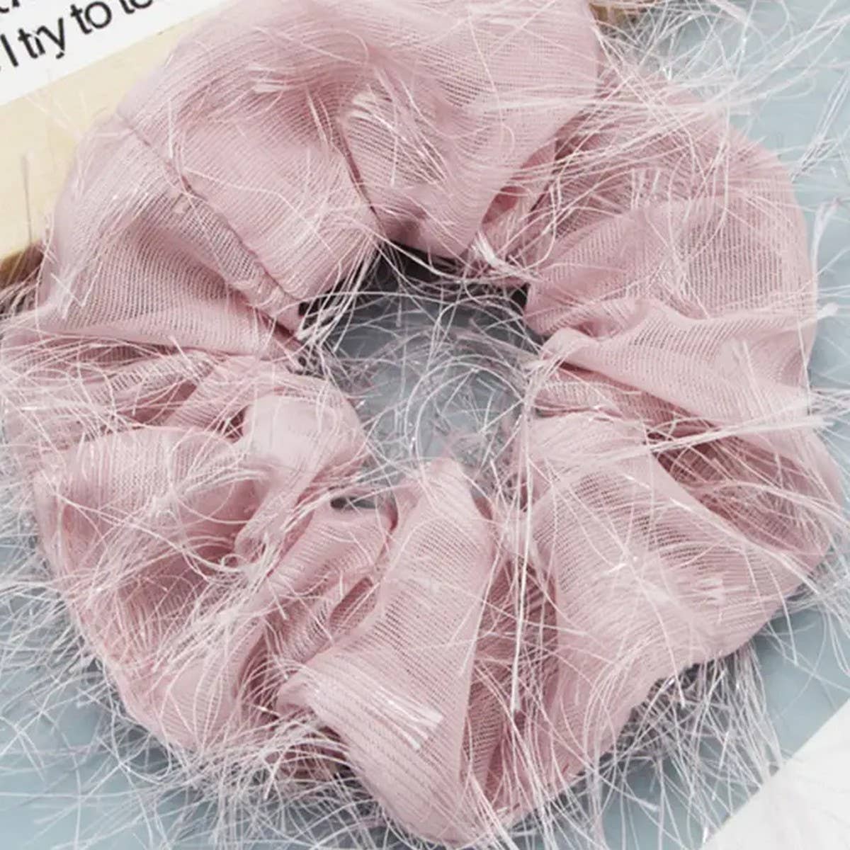 FASHION TASSELS SOLID COLOR SCRUNCHIE_CWAHA0180