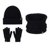 Winter Warm Ear Protection Knitted Gloves Set_Cwmm2873