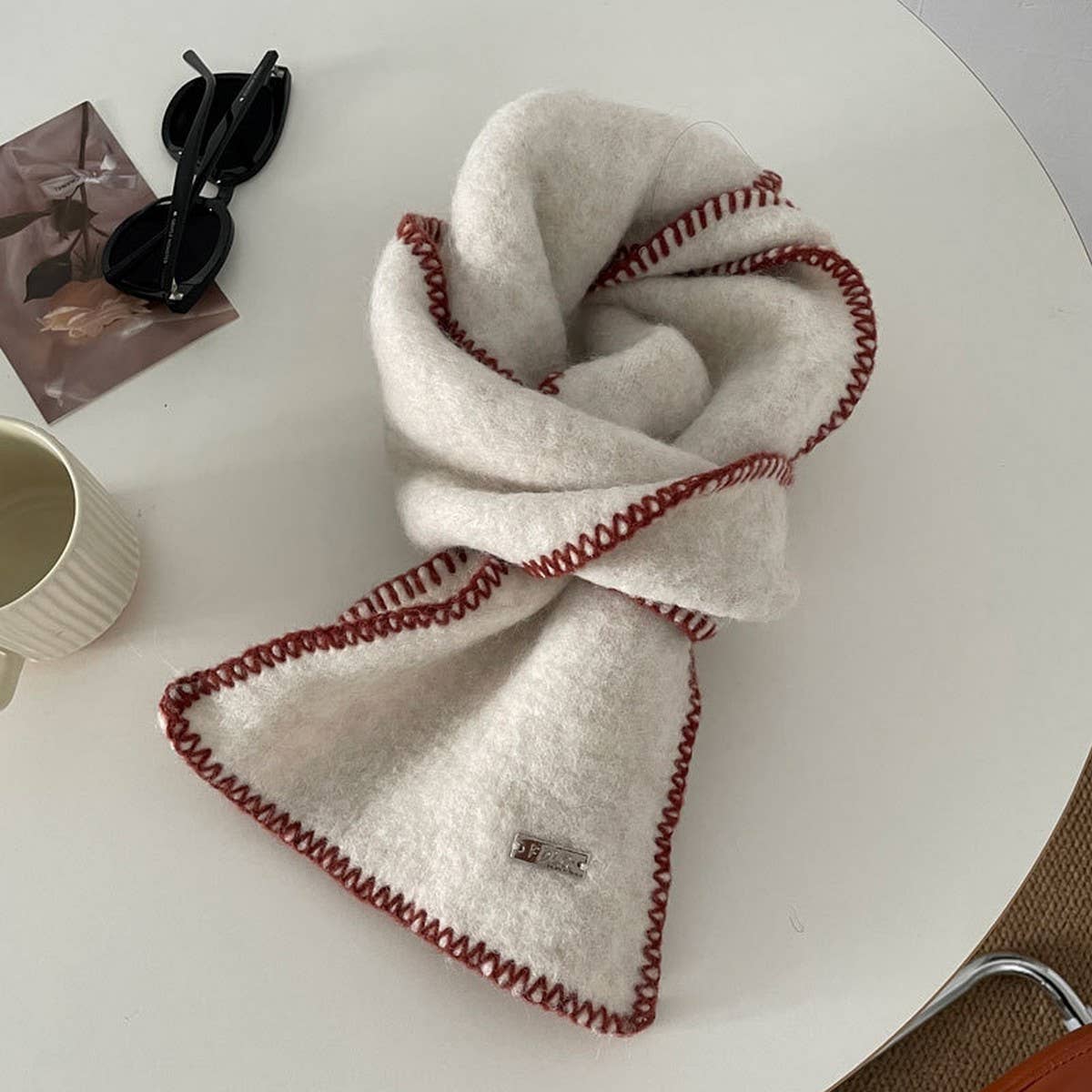 Chic Colorblock Trim Scarf ? Cozy & Soft_Cwasc03145