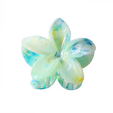 Cwaha07431_Marble Flower Hair Claw Clip For Women Updo