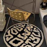 THICK ROUND WABI SABI RUG FOR BEDROOM CHAIR_CWMM7326