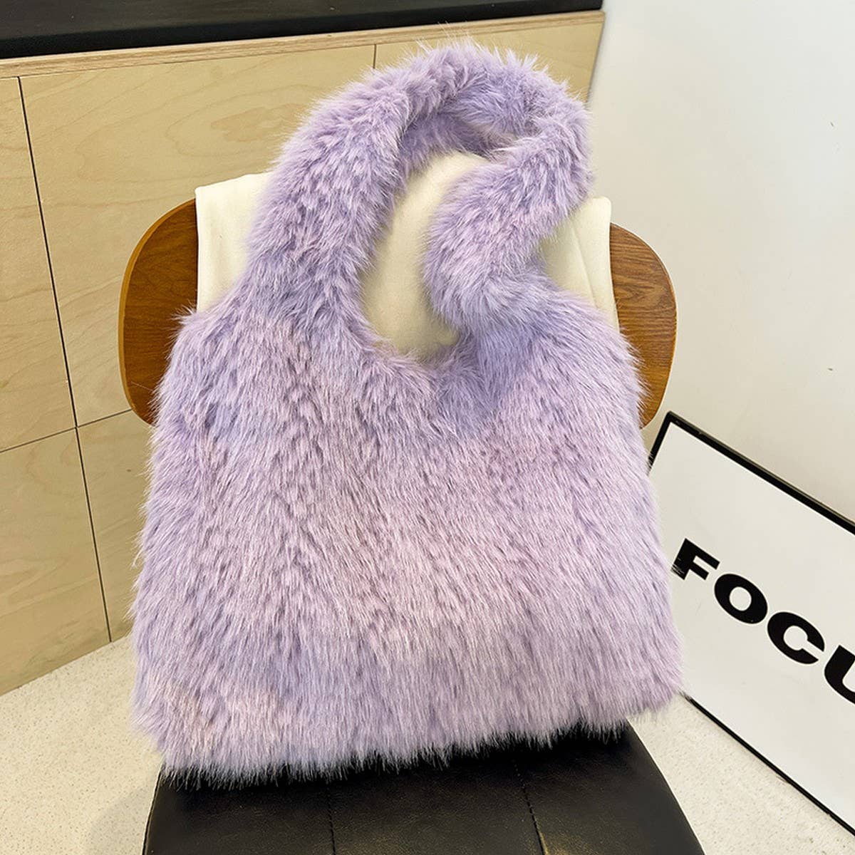 Winter Plush Tote Bag Women Large Capacity Fashion_Cuab00544