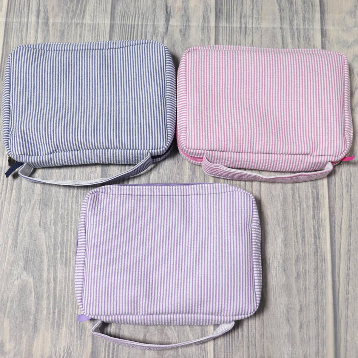 Striped Seersucker Portable Storage Bag_Cwab1412