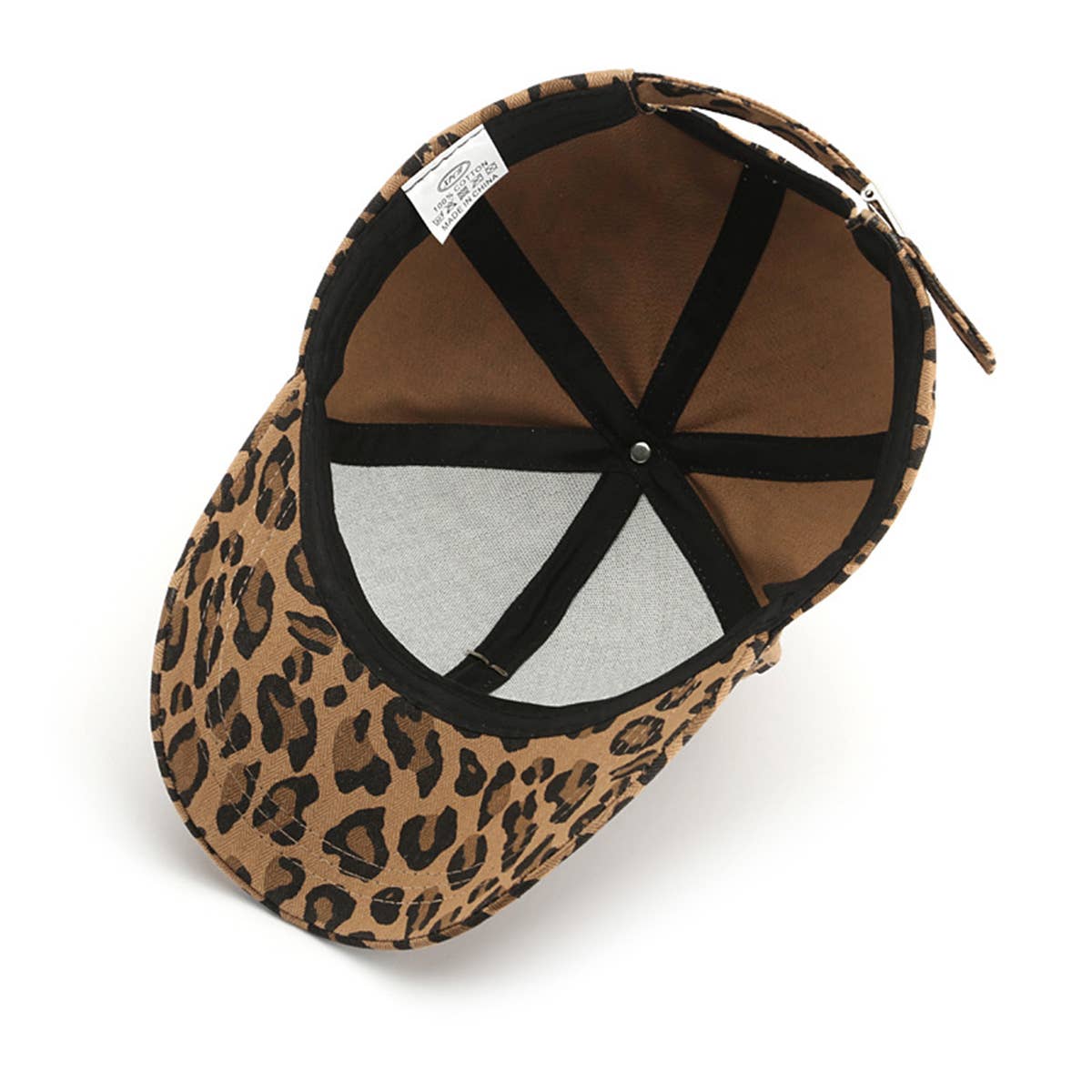 LEOPARD PRINT CURVED BRIM BASEBALL CAP STREET STYLE_CWAH1870