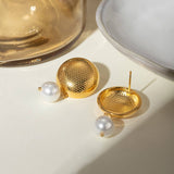 FASHIONABLE AND VERSATILE ROUND PEARL EARRINGS_CWAJE1890