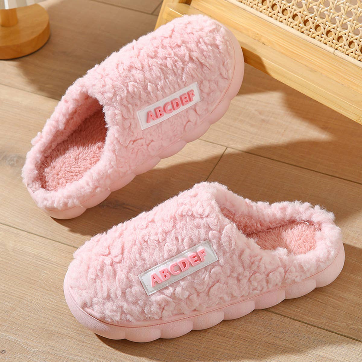 HOUSEHOLD NON SLIP LETTER WARM COTTON SLIPPERS_CWSHS0318