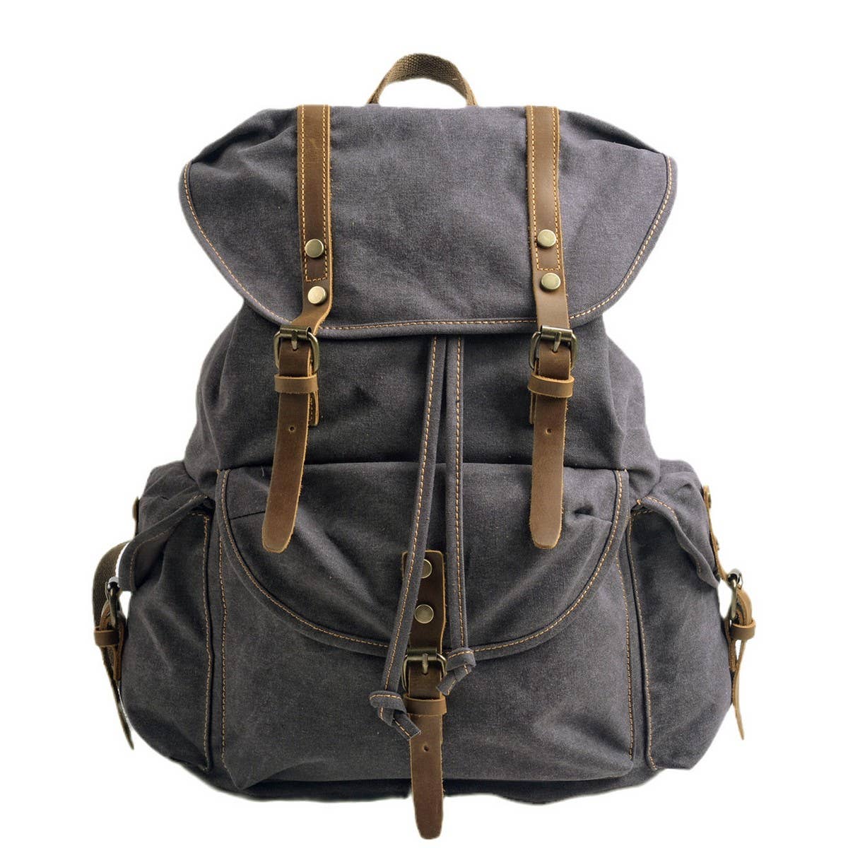 Vintage Canvas Large Capacity Backpack_Cwab5528