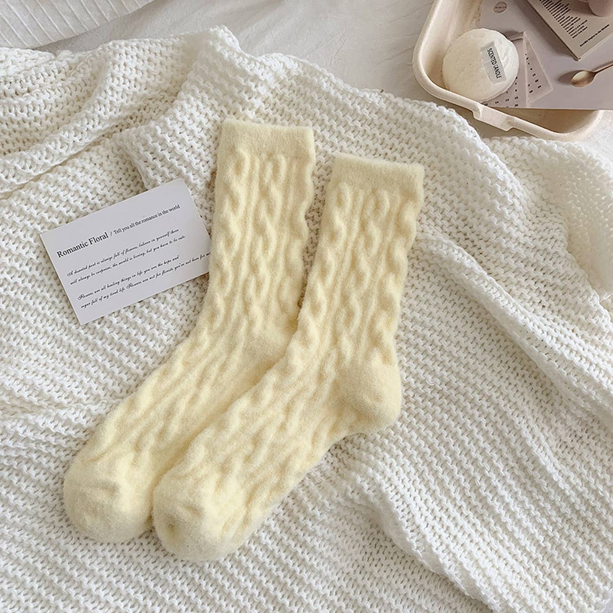 COZY THICK PLUSH HEMP KNIT SOCKS FOR FALL WINTER_CWMS0881