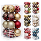 16PCS 8CM PAINTED CHRISTMAS BALL ORNAMENT SET_CWMM9881