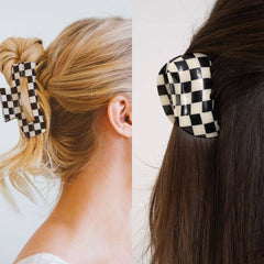 Checkerboard Hair Claw ? Candy Color Acetate Look_Cwmm10084