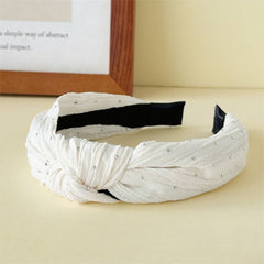 2025 New Black White Polka Dot Headband Chic_Cwaha07522
