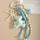 STYLISH BEAR KEYCHAIN WITH HEART BOW ACCENT_CWMM7761