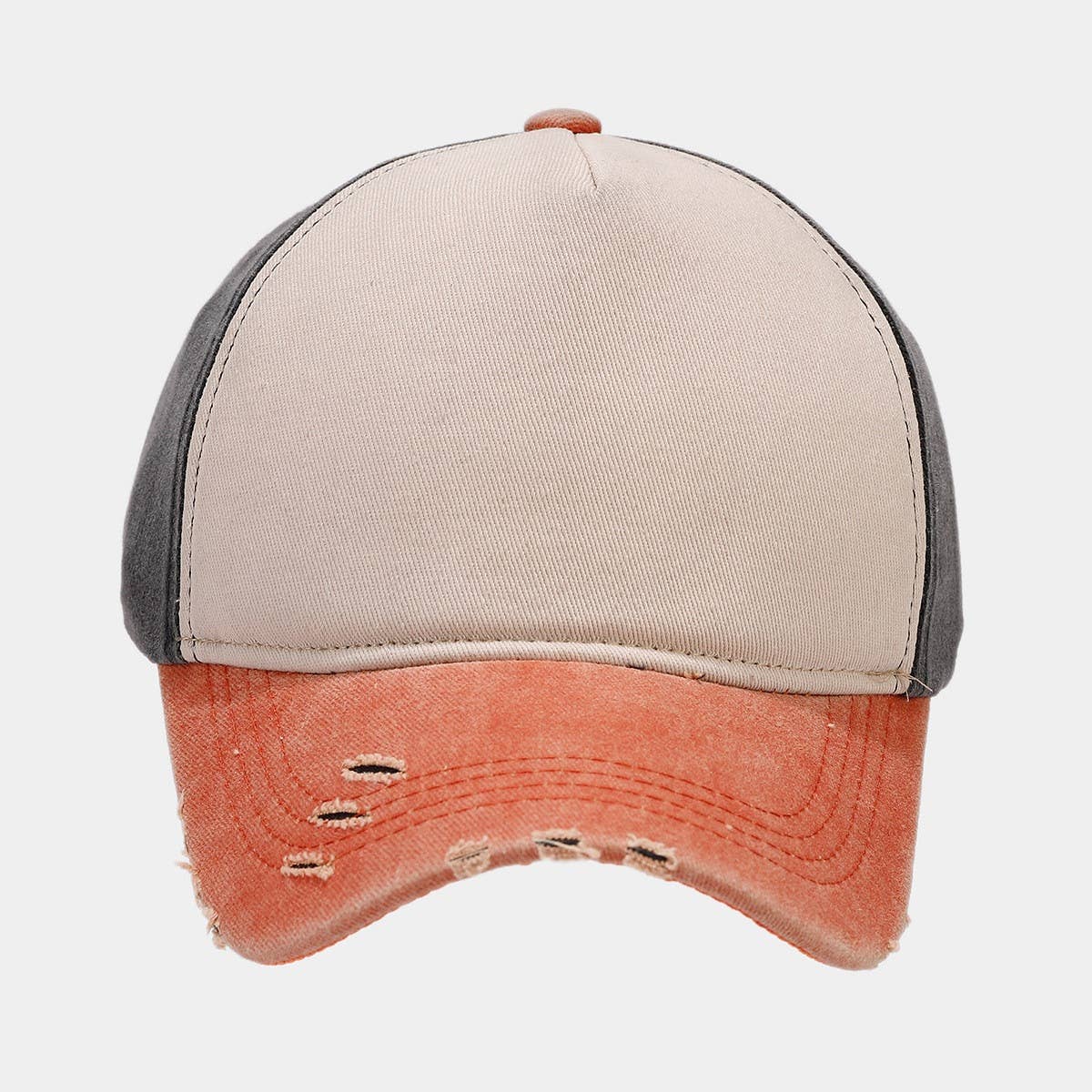 Washed Cotton Ripped Baseball Cap, Golf Style Cwah1568