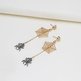 NEW PERSONALIZED SPIDER WEB HALLOWEEN EARRINGS_CWAJE1850