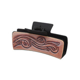 Western Style Letter Bow Leather Hair Claw Clips_Cwasc1626