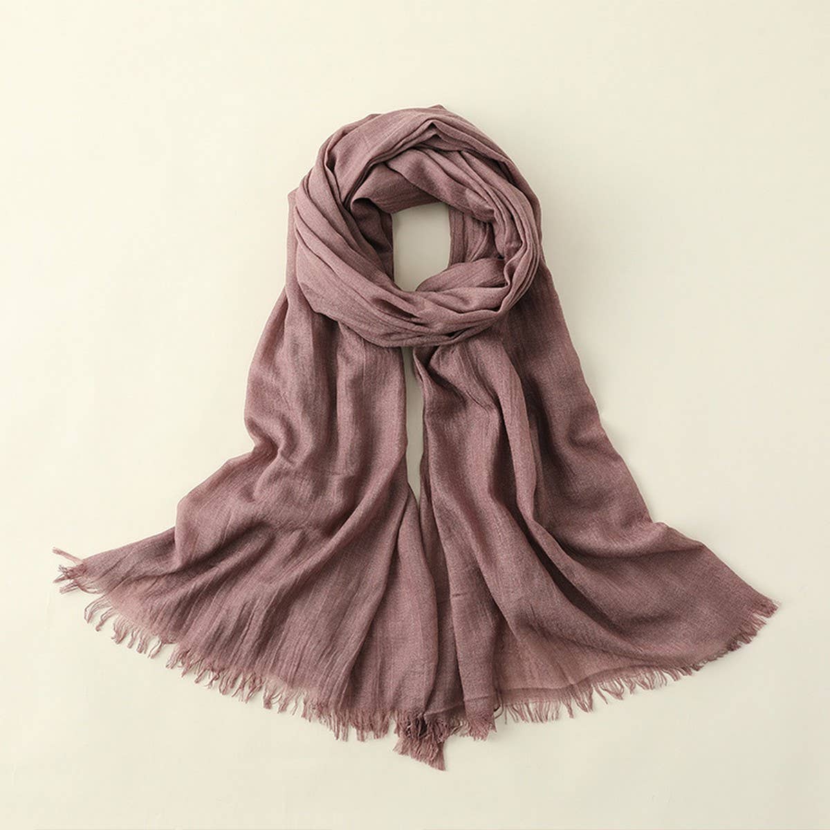 SOLID COLOR LONG LIGHTWEIGHT SCARF WRAP SHAWL_CWASC0204