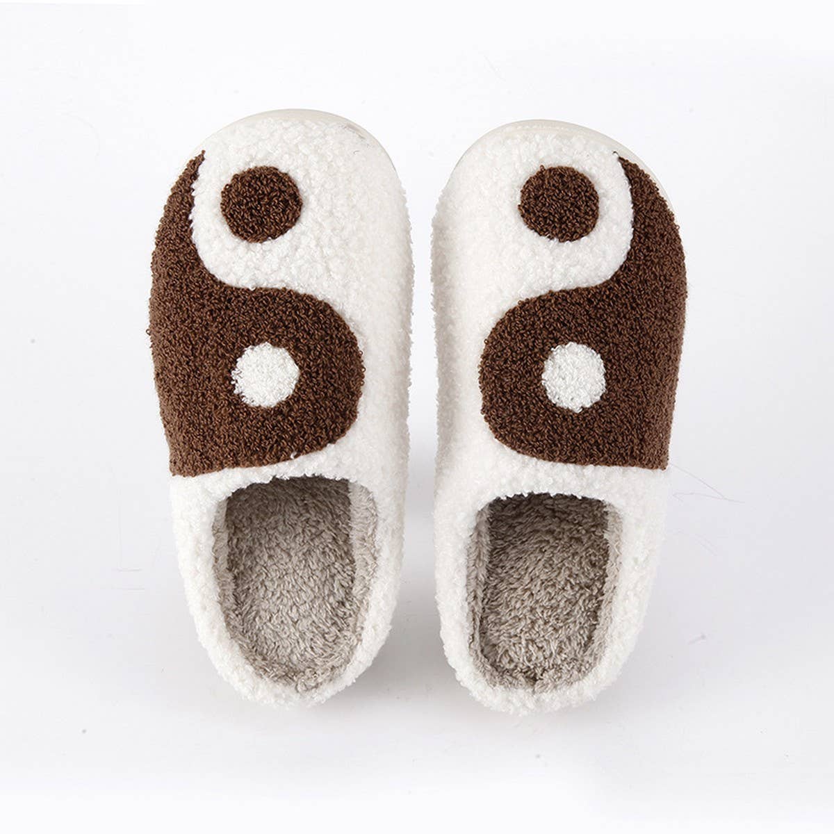 Yinyang Pattern Winter Insulation Cotton Slippers_Cwshs0463
