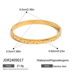 LUXURY ZIRCON CLASP BRACELET IN STAINLESS STEEL_CWAJE4656