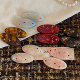 Retro Oval Crystal Acetate Hair Clip Elegant_Cwaha08029