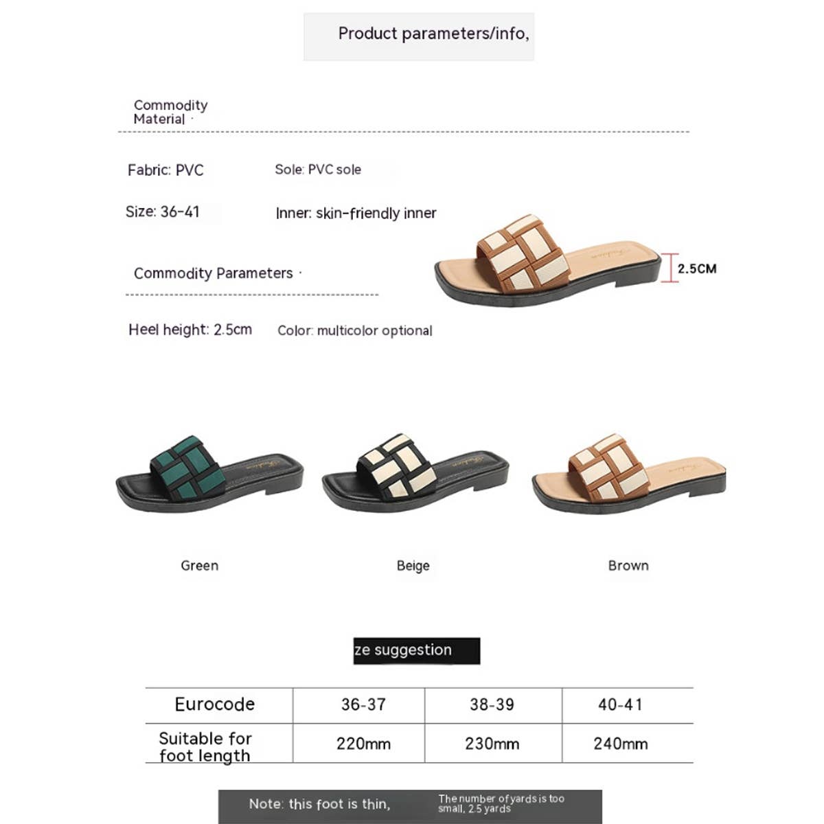 CHECKERBOARD PATTERN SUMMER SANDAL SLIPPERS_CWSHS0673