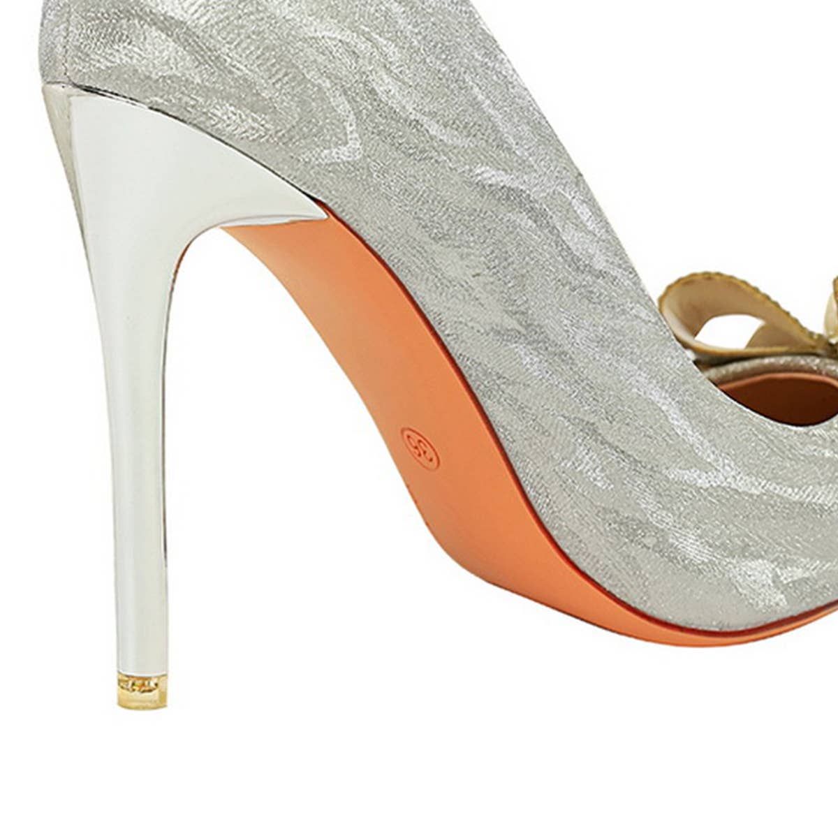 POINTED TOE PEARL RHINESTONE BOW HIGH HEELS_CWSHH0101