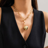 Minimalist Heart-Shaped Collarbone Chain Necklace_Cwaje1132