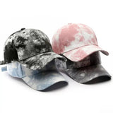 SPRING AUTUMN SPORTS SUN HAT TIE DYE BASEBALL CAP CWAH1263
